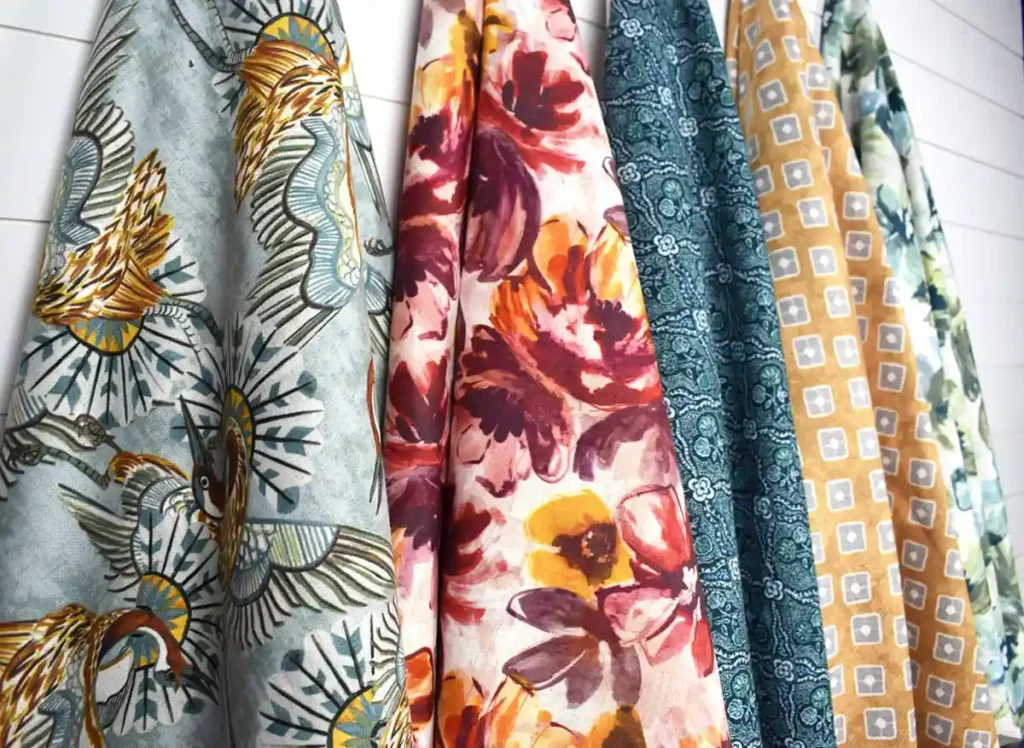 Stacy Garcia prints now available in performance fabric from Crypton Fabrics at Calico and Anna Elisabeth.