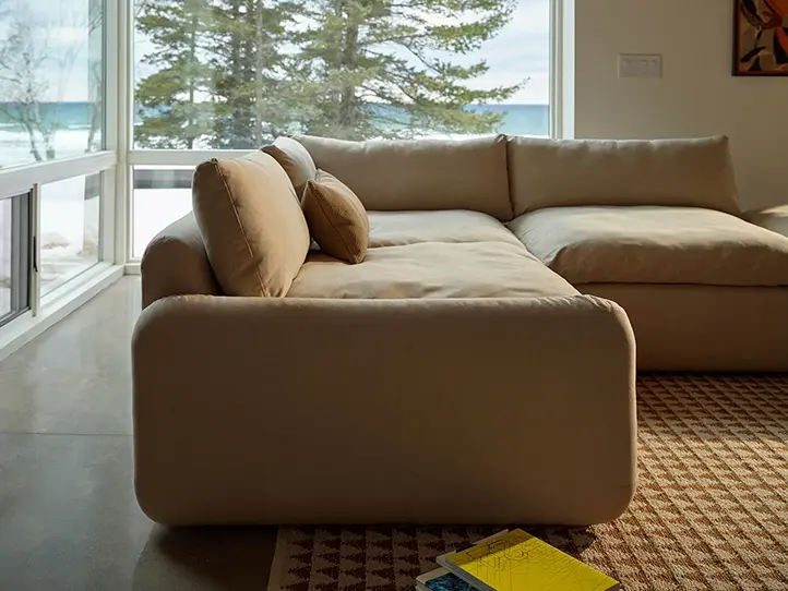 sectional by window