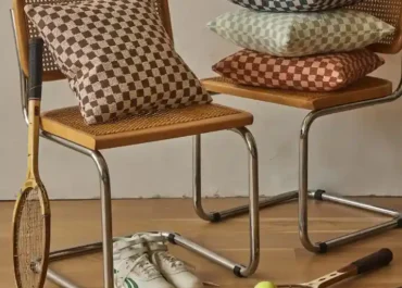 checkerboard pattern fabric - new interior design trend 2025