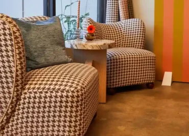 new houndstooth pattern fabric that is stain-resistant from Crypton and Anna Elizabeth