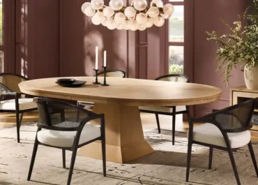 Arhaus Aimee Dining Arm Chair upholstered in Crypton's performance fabric.