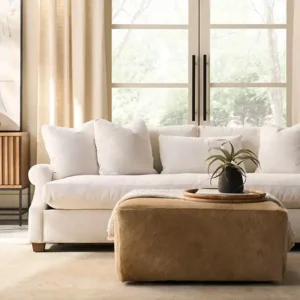 Rowe Furniture white couch - how to clean white upholstery fabric