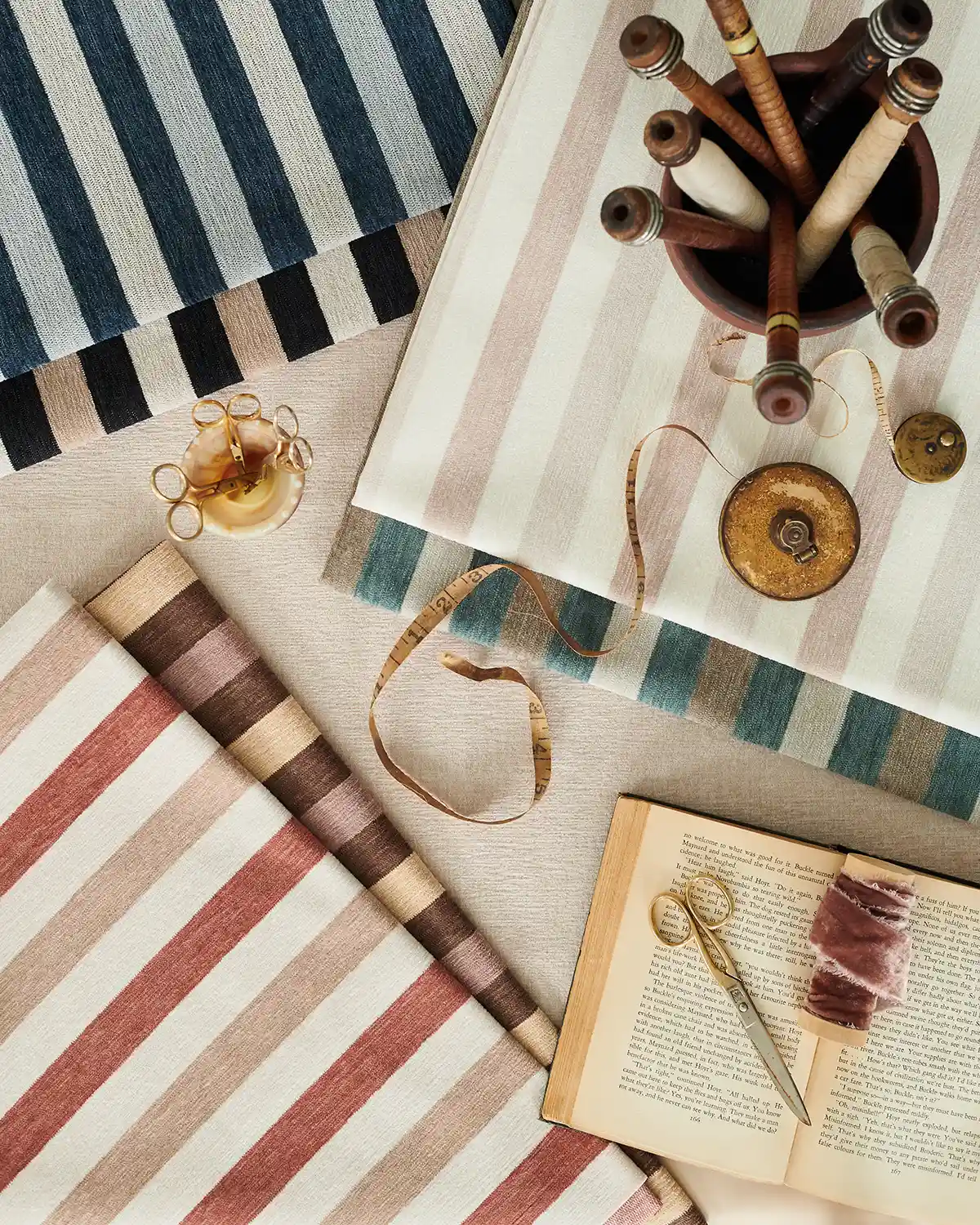Hackney is a stripe fabric in the Heirloom Archive collection from United Fabrics