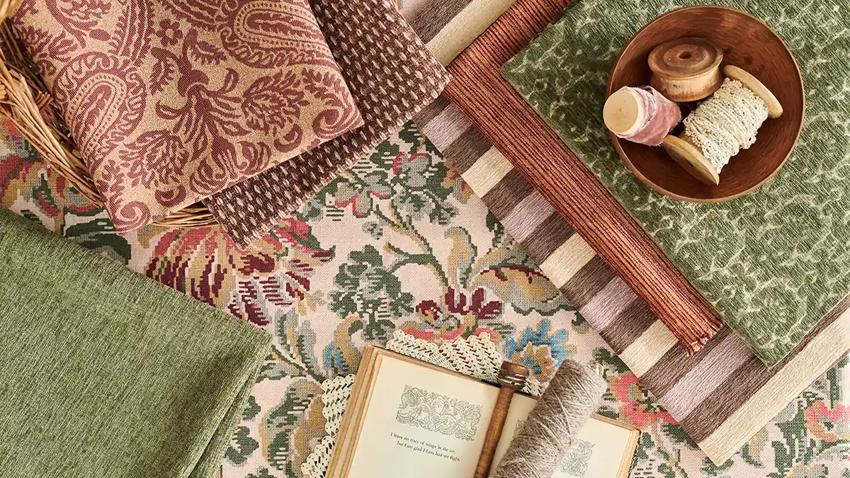 New from United Fabrics - the Heirloom Archive collection - vintage inspired performance fabric for interior designers and upholstery shops.