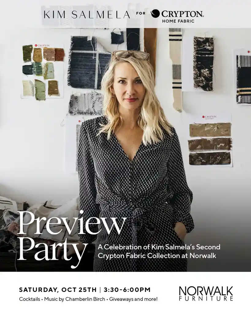 high point market party for kim salmela at norwalk furniture for new upholstery fabric design patterns