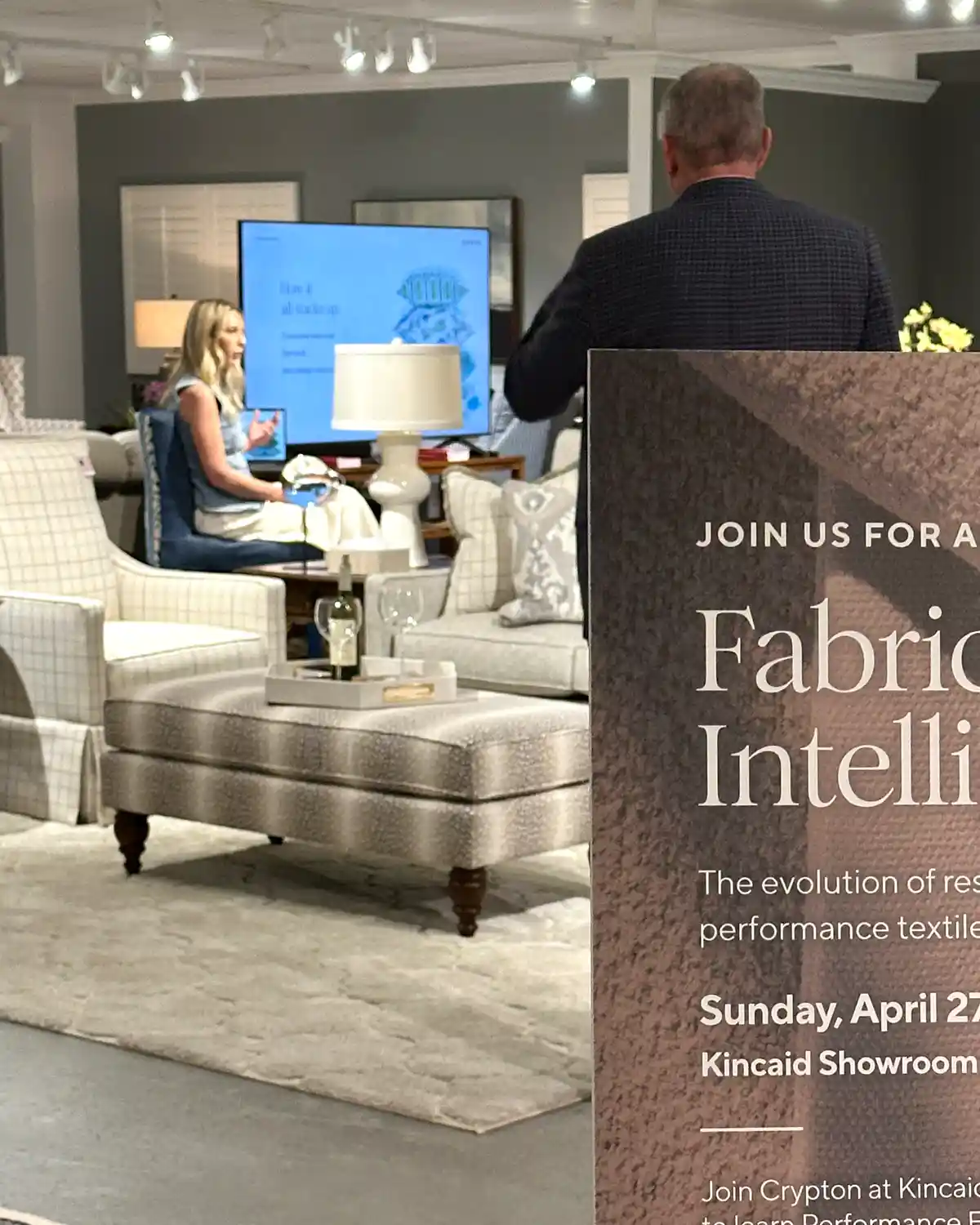 Interior designers attended Crypton's CEU course at Kincaid Furniture