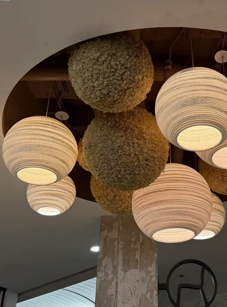 interior design trend statement lighting found at Neocon