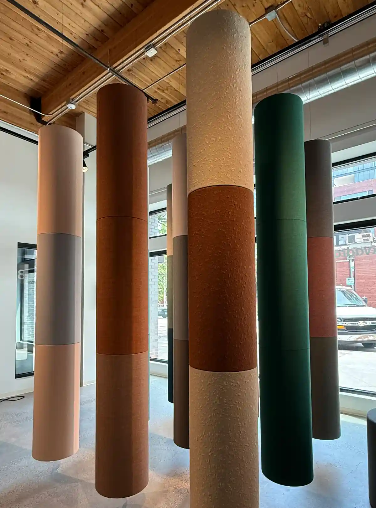 interactive sculptural installation kvadrat fabric trends Neocon and Design Days Chicago