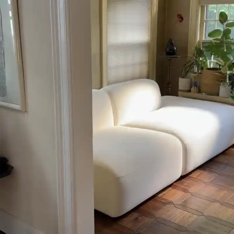 white couch available at Floyd