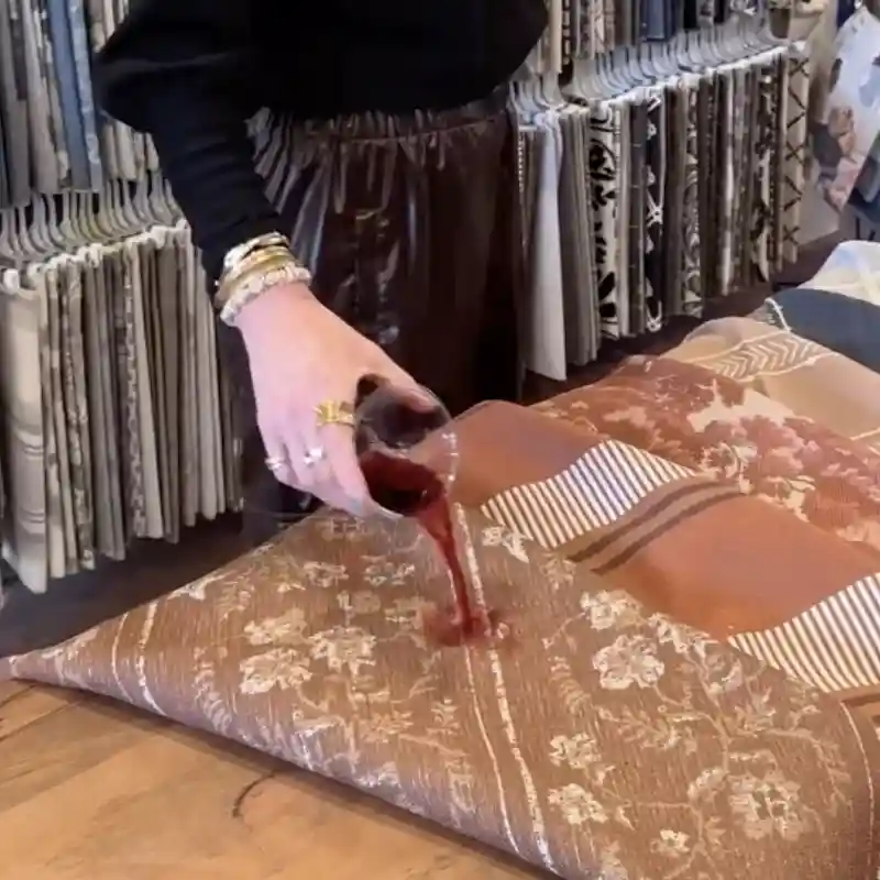 spilling red wine on fabric and how to clean instructions