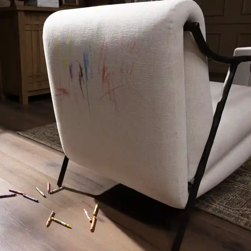 upholstery fabric that is easy to clean and resists stains making it kid friendly and a durable material for pets