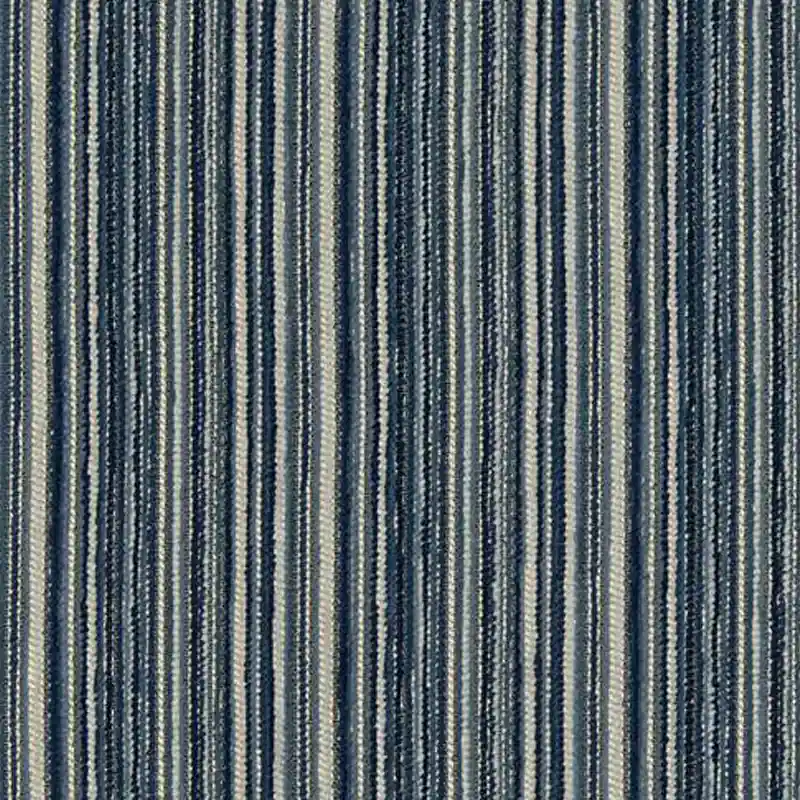 blue stripe boho performance fabric