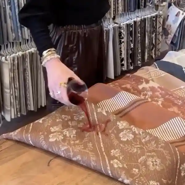 upholstery fabric that is easy to clean spills even red wine