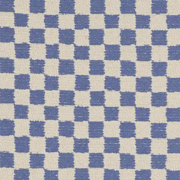 blue checkered fabric