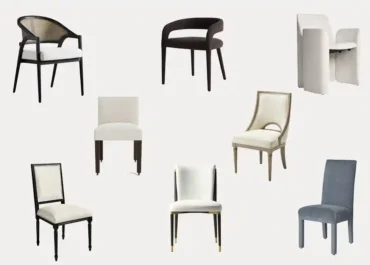 Easy to clean upholstered dining room chairs