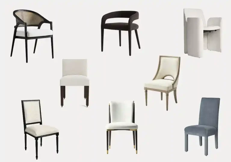 Easy to clean upholstered dining room chairs