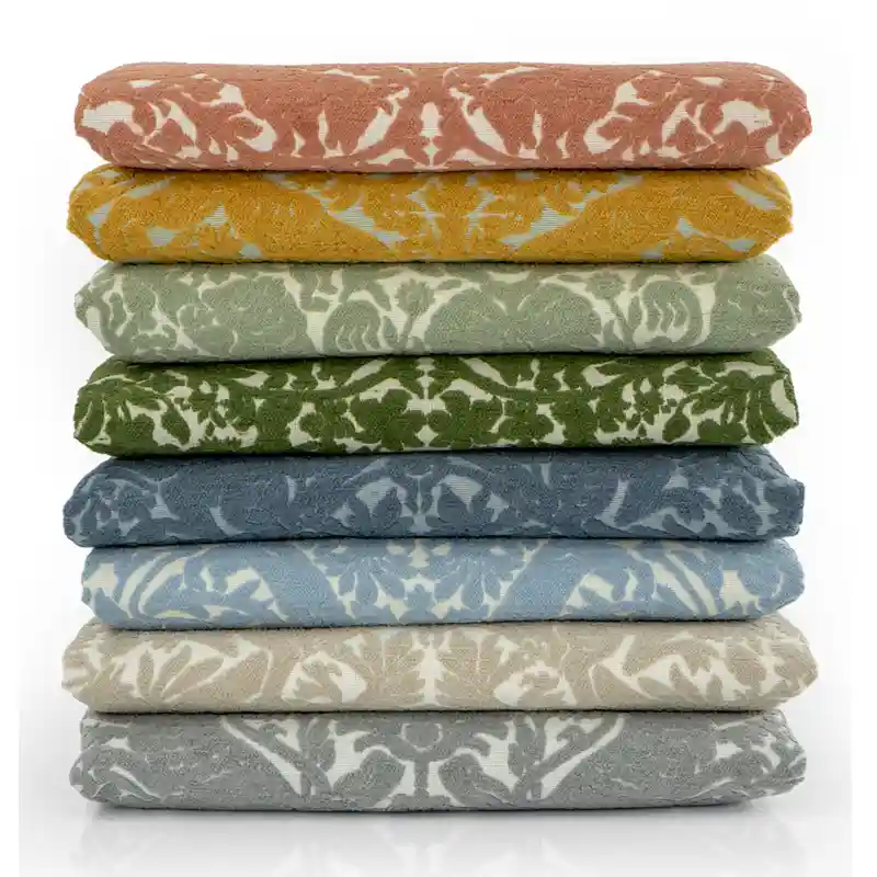 New performance fabric collection available at Burch Fabrics including these velvet cut florals