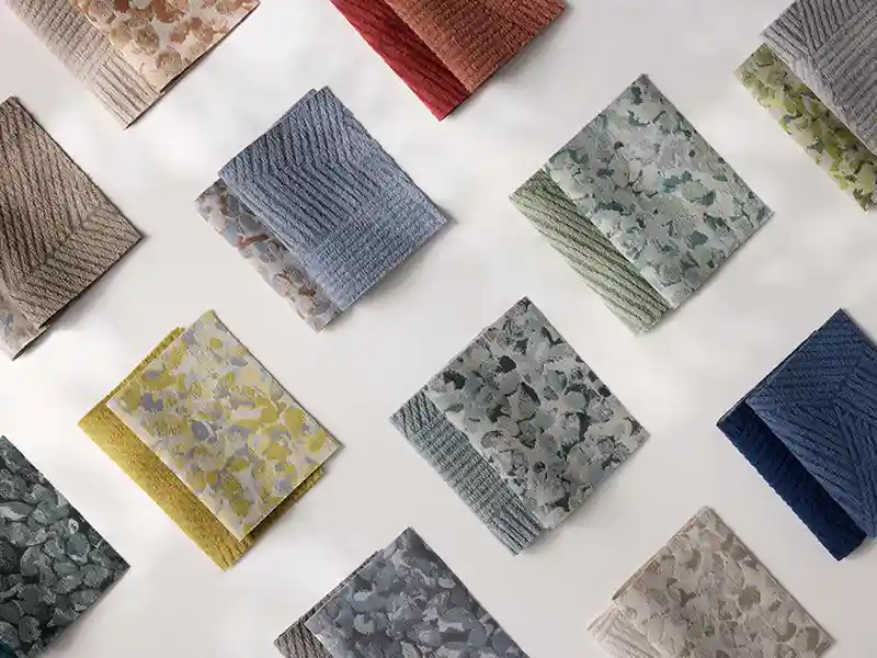 Designtex's research-driven approach blends biophilic principles, neuroaesthetics, and material innovation to shape environments that support well-being with new contract fabric by Crypton.