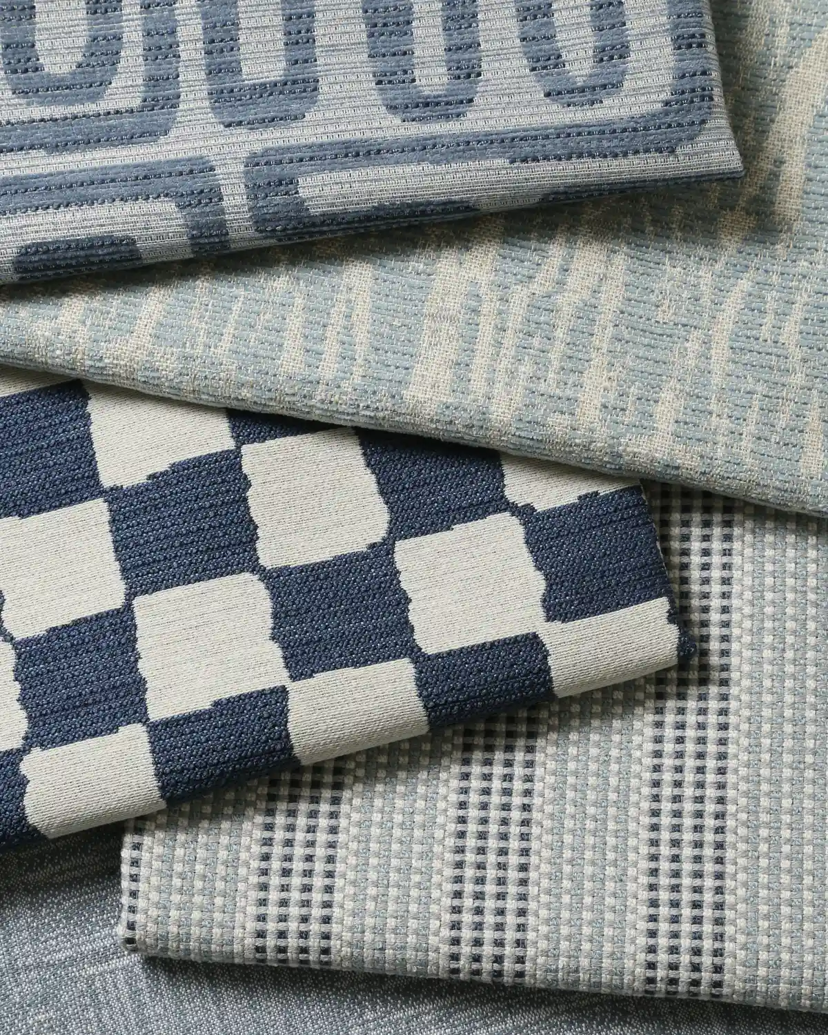 geometric and checkerboard fabric patterns