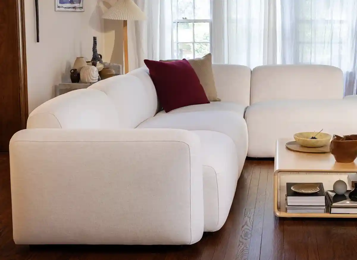 white sectional from Floyd Home