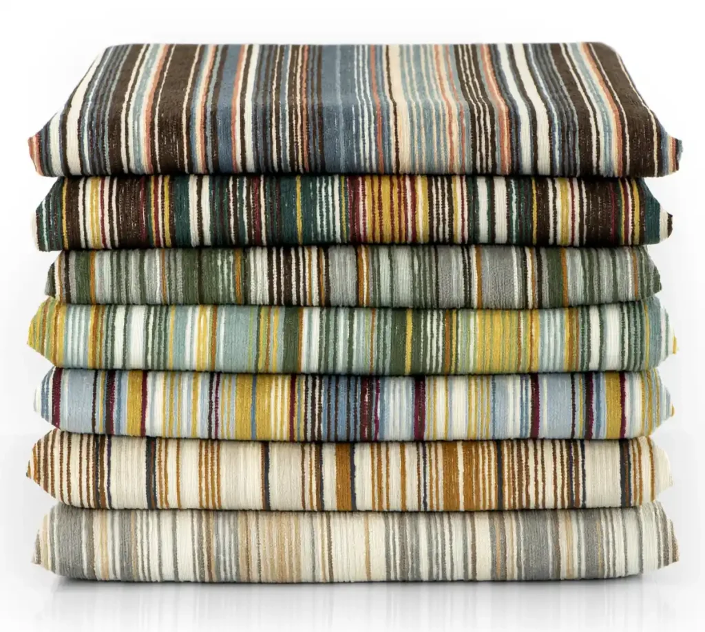 Epic, a striped contract fabric by Crypton available at Burch Fabrics.