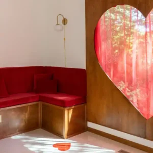 red banquette seating