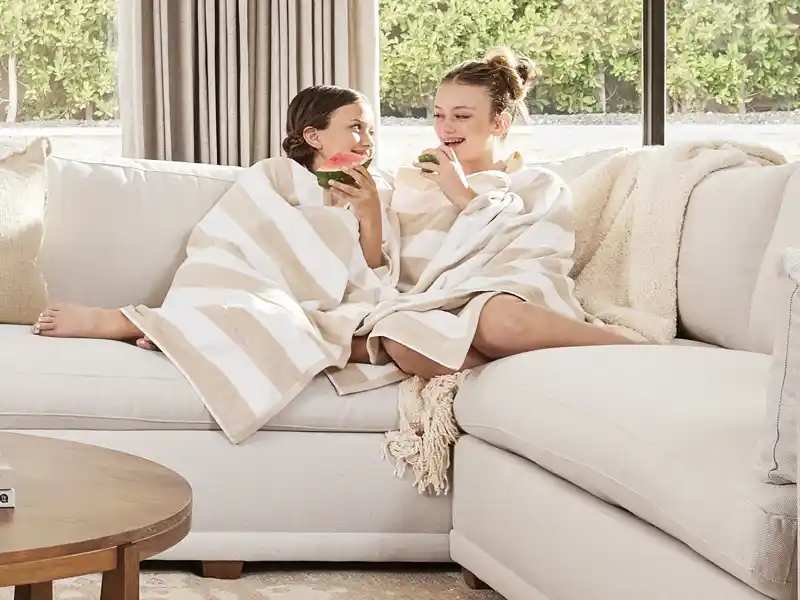 perfect upholstery fabric for vacation rental and airbnbs