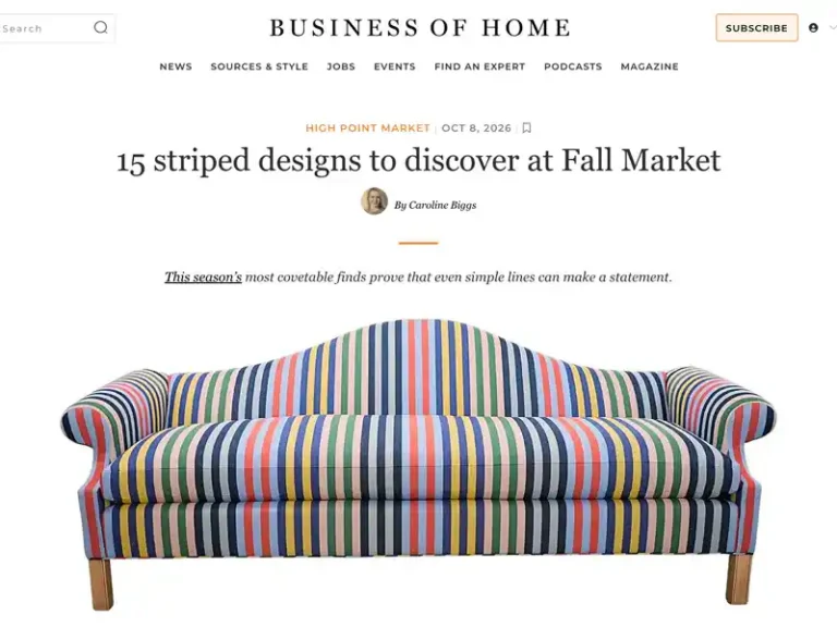 Must see striped furniture at High Point Market