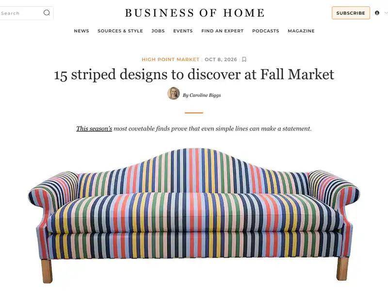 Must see striped furniture at High Point Market