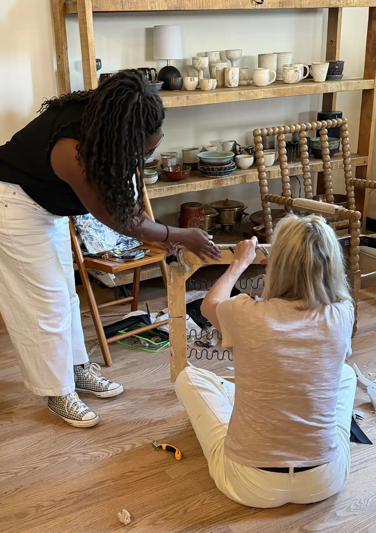 Students got hands on training from Nicole