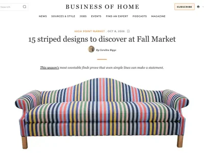 Must see striped furniture at High Point Market